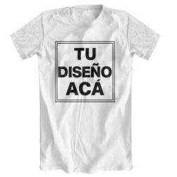 remera personalizada blanca ilustrativa estampa frente adultos - FL Fábrica de Ropa