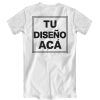 remera personalizada blanca ilustrativa estampa espalda adultos - FL Fábrica de Ropa